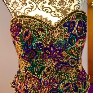 Bustier Oleg Cassini size 8 beaded